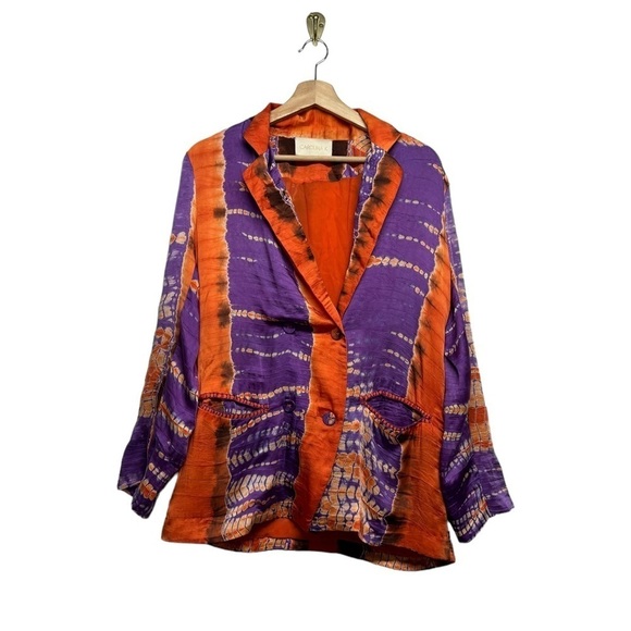 CAROLINA K Terra Blazer Tie Dye Orange Purple XS - Picture 4 of 11